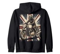 Vintage Union Jack Motorcycle Biker British Cafe Racer Rider Sudadera con Capucha