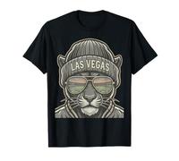 Vintage Urban Panther with Beanie and Sunglasses Camiseta