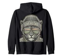 Vintage Urban Panther with Beanie and Sunglasses Sudadera con Capucha