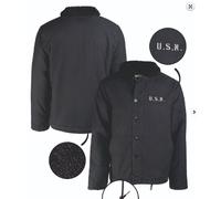 Vintage US Army Azul Marino USN Cubierta Chaqueta N-1 Invierno WWII Día D Retro