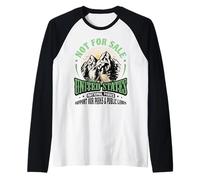 Vintage US National Park No se Vende Proteger la Tierra Camiseta Manga Raglan