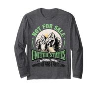 Vintage US National Park No se Vende Proteger la Tierra Manga Larga