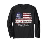 Vintage USA 1776 2026 American 250 Years We The People Manga Larga