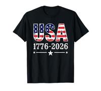 Vintage USA 1776 2026 American Flag 250 Years Patriotic Camiseta