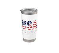 Vintage USA 1776 2026 American Flag 250 Years Patriotic Vaso térmico de acero inoxidable de doble pared
