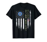 Vintage USA American Flag Army Veteran Orgulloso Jubilado Hermana Camiseta