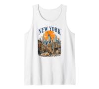 Vintage USA New York City Skyline New-York Camiseta sin Mangas