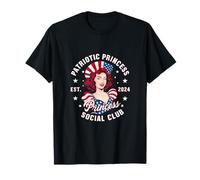 Vintage USA Patriotic Princess Social Club 2024 4 de julio Camiseta