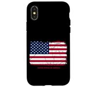 Vintage USA United States of America Flag, USA 4th of July Carcasa para iPhone X/XS