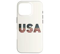 Vintage USA US Flag Patriotic 4th of July America Carcasa para iPhone 16 Pro