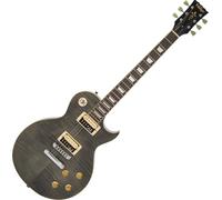 Vintage V100 Flamed Thru Black Guitarra eléctrica