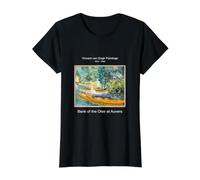 Vintage Van Gogh Painting Art Bank of The Oise at Auvers Camiseta gráfica económica, Mujer, Negro, XL