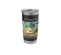 Vintage Van Gogh Painting Art Bank of the Oise at Auvers Vaso térmico de acero inoxidable de doble pared