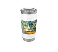 Vintage Van Gogh Painting Art Bank of the Oise at Auvers Vaso térmico de acero inoxidable de doble pared