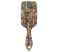 Vintage Various Wines Air Cusion Peine, cepillo desenredante de cabello, cepillo antiestático para el cabello, cepillo acolchado para el cabello