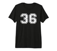 Vintage Varsity Número 36 Treinta y Seis Camiseta Premium
