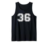 Vintage Varsity Número 36 Treinta y Seis Camiseta sin Mangas
