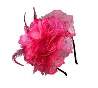 Vintage Veil Hairhoop Federed Fascinator Diadema para Mujeres Evento Social Todos Juegos de rol a juego Trayectorias de fiesta Accesorios formales para eventos