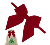 Vintage Velvet Christmas Bows - Pre-Tied Holiday Wreath Ornaments, Decor