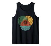 Vintage Venn Diagrama Vida El Universo y Todo - 42 Camiseta sin Mangas