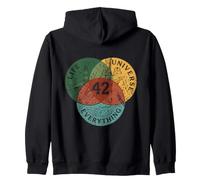 Vintage Venn Diagrama Vida El Universo y Todo - 42 Sudadera con Capucha