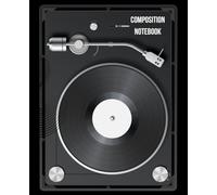 Vintage Vinyl Record Player Composition Notebook: Quad Ruled 5x5 Graph Paper Journal for High School and College, 7.5 x 9.25 in, 100 Pages, Retro Audio Turntable Aesthetic Glossy Cover