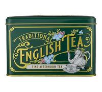 Vintage Vittoriano Verde Bottiglia: barattolo di tè con 40 bustine di tè English Afternoon