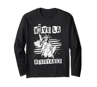 Vintage Vive La Resistencia Estatua De Libertad Libertad Manga Larga