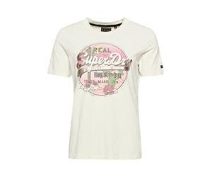 Vintage VL Narrative tee W1010985A Superdry Off White 12 Mujer