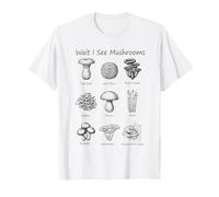Vintage Wait I See Setas Regalos Hongos Micología Hongos Camiseta