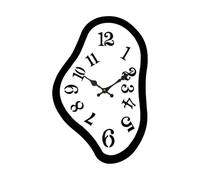 Vintage Wall Clock - Irregular Aesthetic Design, Silent Non-Ticking Watch, Decorative Timepiece | Stylish Home Accent for Home Kitchen School Classroom Bathroom Office Holidays Christmas Birthday