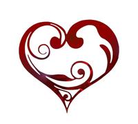 Vintage Wall Decor | Red Heart Metal Wall Decor | Metal Heart Walls Art
