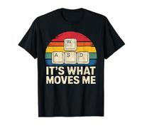 Vintage WASD Gaming Keys Funny Moves Me Amantes de Juegos de PC Camiseta