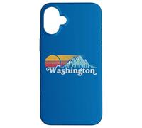 Vintage Washington State Retro Distressed Mountains Graphic Carcasa para iPhone 16 Plus