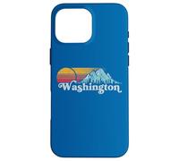 Vintage Washington State Retro Distressed Mountains Graphic Carcasa para iPhone 16 Pro MAX