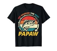 Vintage We Hooked The Best Papaw Father's Day Fishing Camiseta