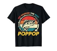 Vintage We Hooked The Best Poppop Father's Day Fishing Camiseta