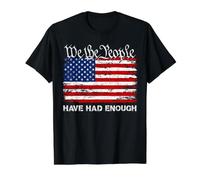 Vintage We The People Have Have Enough US Flag American USA Camiseta gráfica económica, Hombre, Negro, XL