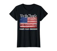 Vintage We The People Have Have Enough US Flag American USA Camiseta gráfica económica, Mujer, Negro, XL
