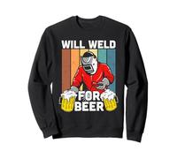 Vintage Welder Will Weld For Beer Funny Welders Welding Sudadera