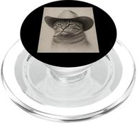 Vintage Western Cowboy-Cat Cool Look Outlaw-Cat PopSockets PopGrip para MagSafe