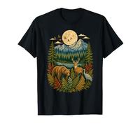 Vintage Wildlife Animal Graphic Retro Forest Nature for Men Camiseta