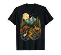 Vintage Wildlife Animal Graphic Retro Forest Nature for Men Camiseta gráfica económica