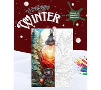 Vintage Winter Ausmalbuch: für Jugendliche und Erwachsene I Entspannung und Kreativität