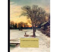 Vintage Winter Christmas Landscape Composition Notebook: College Ruled Composition Notebook with 120 Pages and 7.5" x 9.25" size (Vintage Xmas Composition)