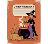 Vintage Witch And Pumpkin Halloween Notebook: 120 Pages, with Linework Cover Design, suitable for School Notes, Creative Writing, Teens, Writers, ... School Notes, Creative Writing, Teens, Wri