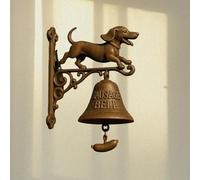 Vintage Witch Doorbell - Cast Iron Halloween Protection Door Hangers Bell with Witch on Broom for for Front Doors, Porch, Home and Wall Decor (#12)