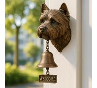 Vintage Witch Doorbell - Cast Iron Halloween Protection Door Hangers Bell with Witch on Broom for for Front Doors, Porch, Home and Wall Decor (#14)