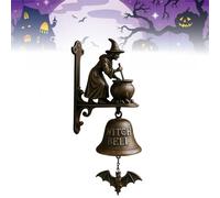Vintage Witch Doorbell,Wall Mounted Witch Bells with Broom,Gothic Halloween Decoration Doorbell,for Front Door,Porch,Home and Walls