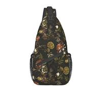 Vintage Witch Hat Mushroom Goth Sling Bag para Mujeres Hombres Crossbody Mochila Viaje Senderismo Mochila Hombro Pecho Bolsa